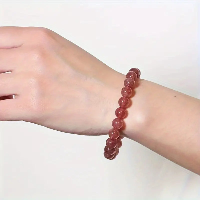 natural crystal strawberry bracelet hand string