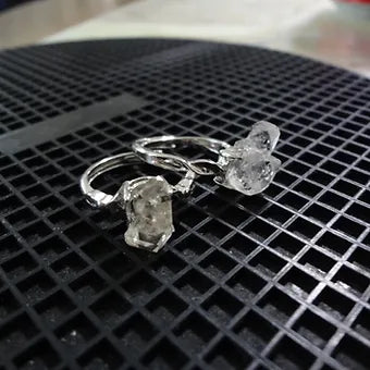 Raw Clear Crystal Ring