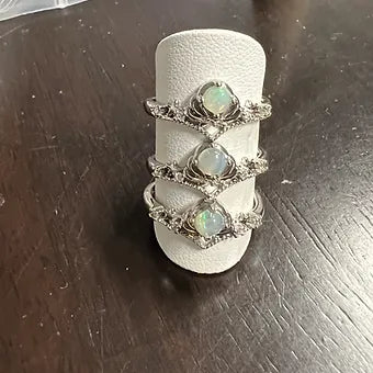 Opal Silver Ring