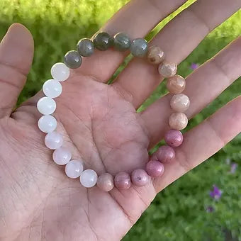 Natural Stone Beads Beaded Bracelet Elegant Hand Jewelry