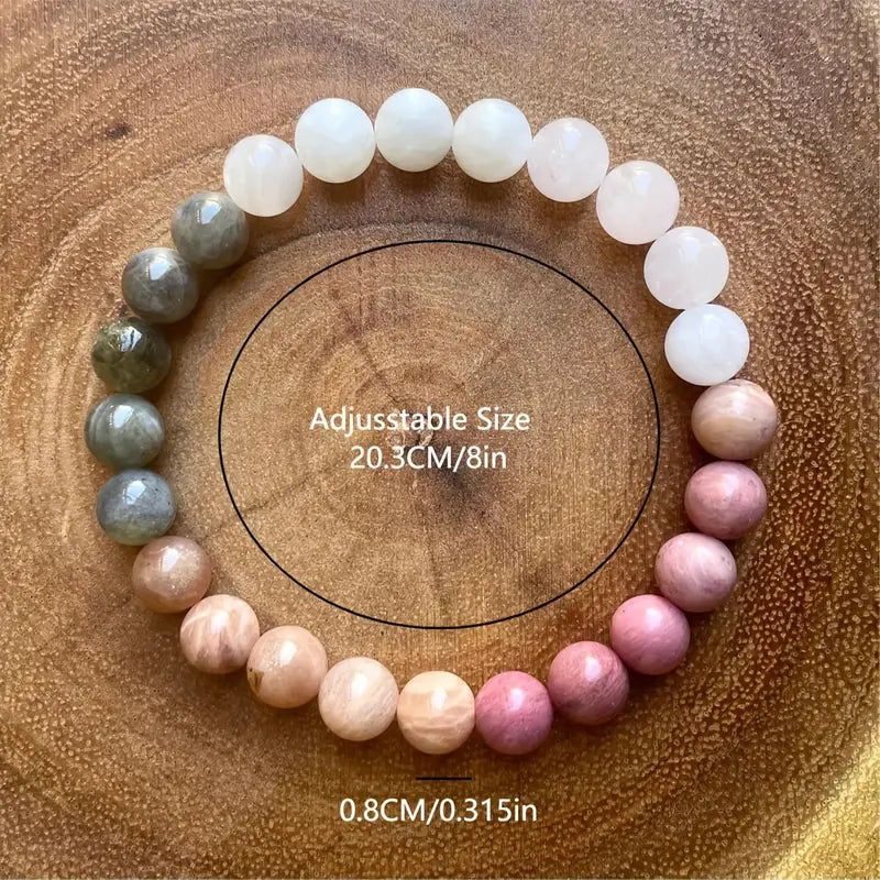 Natural Stone Beads Beaded Bracelet Elegant Hand Jewelry