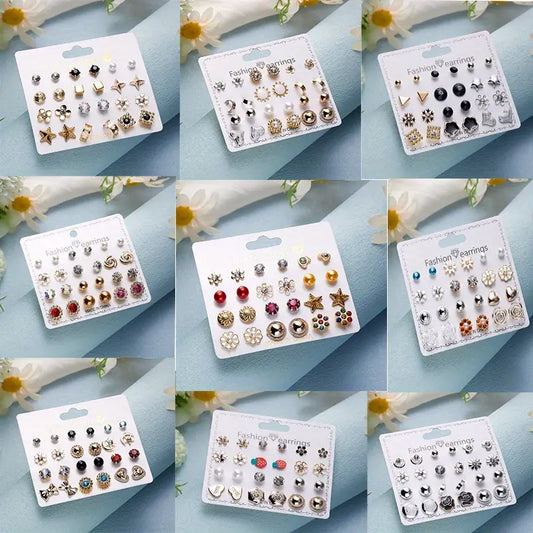 Simple Zircon Snowflake Stud Earrings