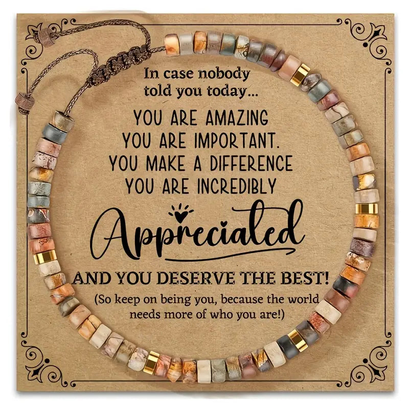 Elegant Simple Inspirational Beaded Bracelet