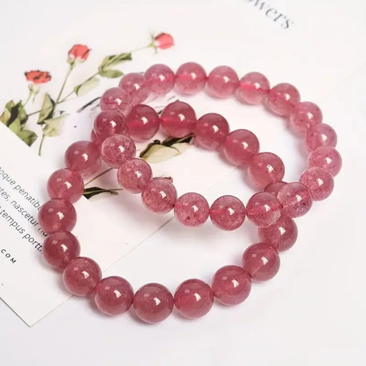 natural crystal strawberry bracelet hand string