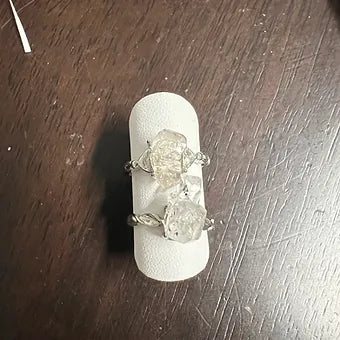 Raw Clear Crystal Ring
