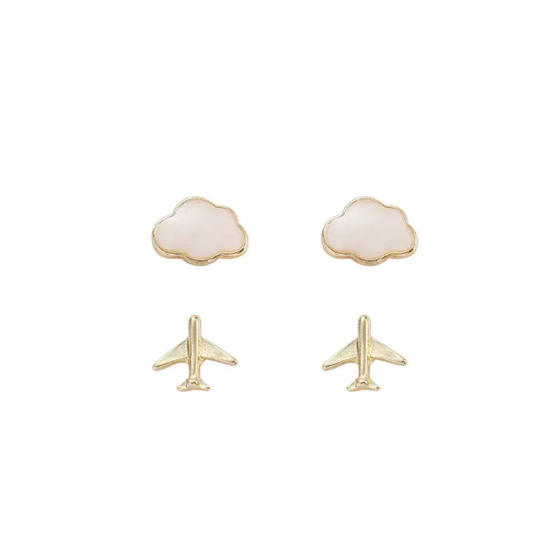 airplane designs earrings