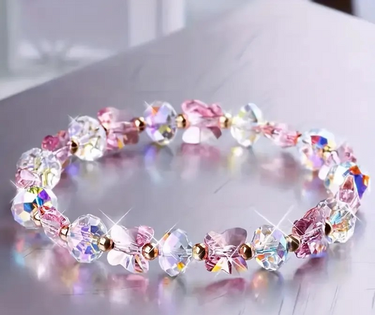 Sparkling Butterfly Charm Bracelet